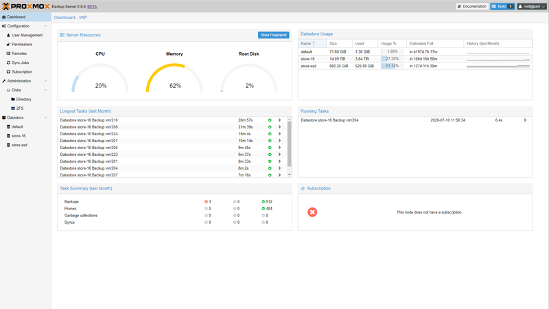 Proxmox Backup Server Backup in enkele minuten